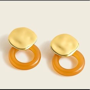 NWT J.Crew Hammered Coin Drop Earrings